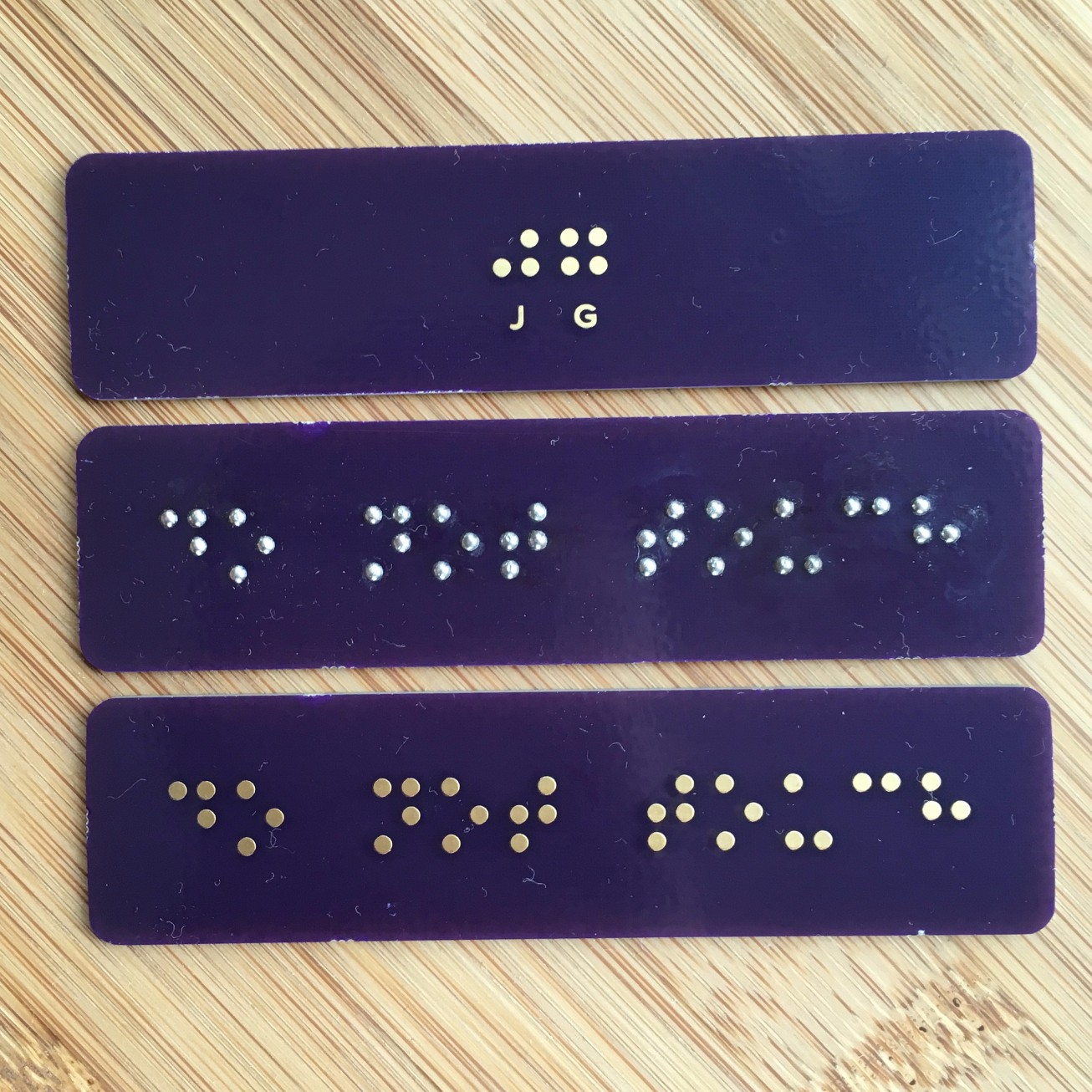 Purple Braille signage!