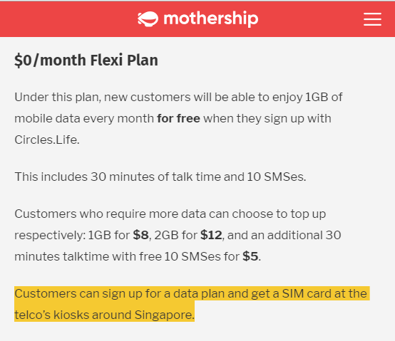 $0 sim only plan