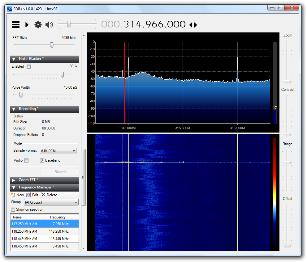 Signal at 315MHz